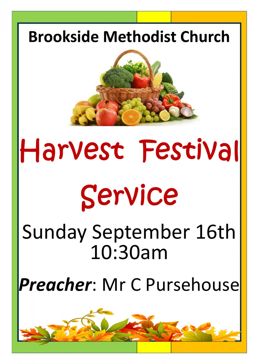 Brookside Methodist Harvest Festival 2018 Harvest Festival 2018